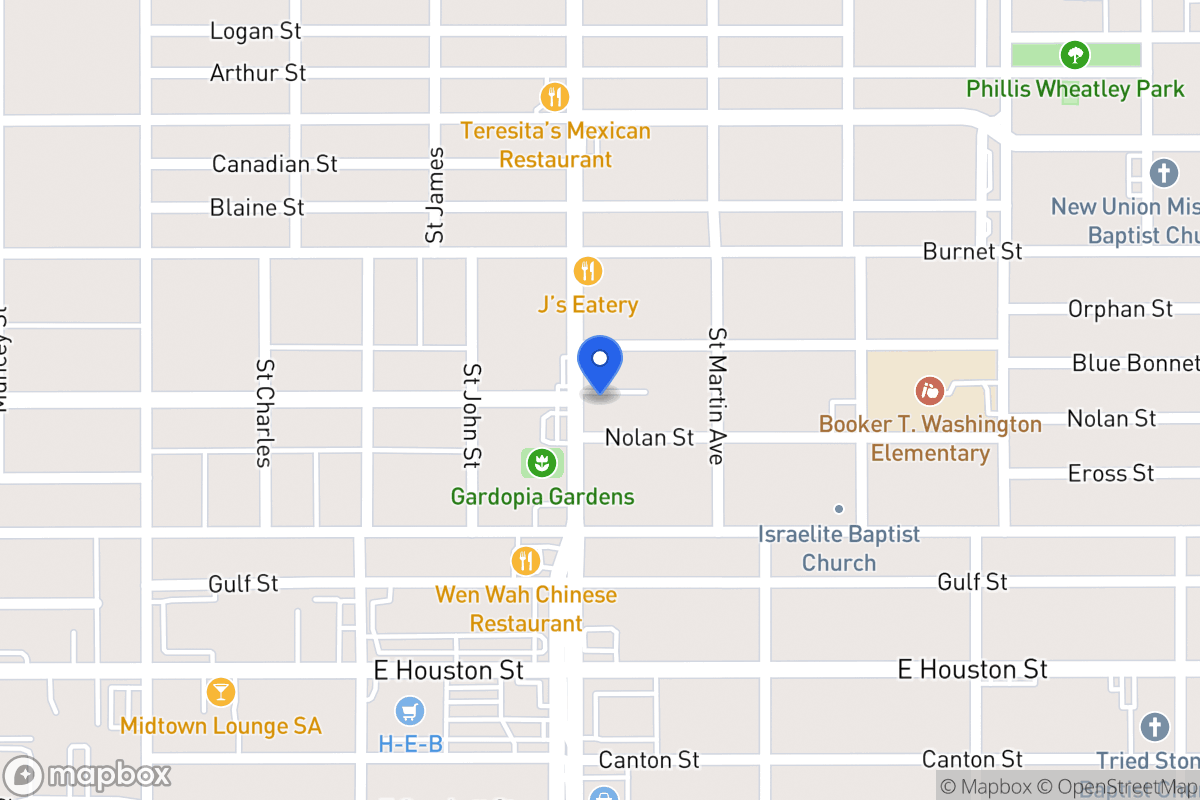 Map of 630 N New Braunfels Ave