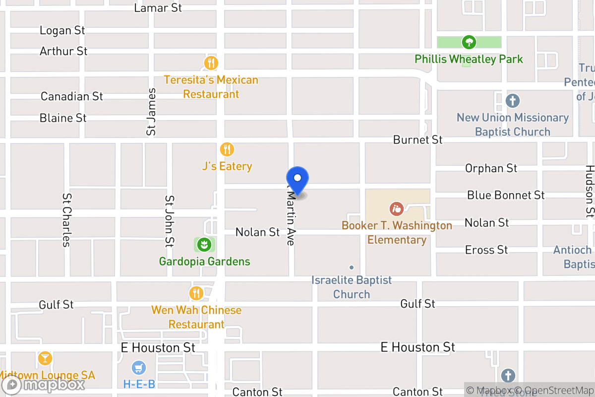 Map of 202  Blue Bonnet St