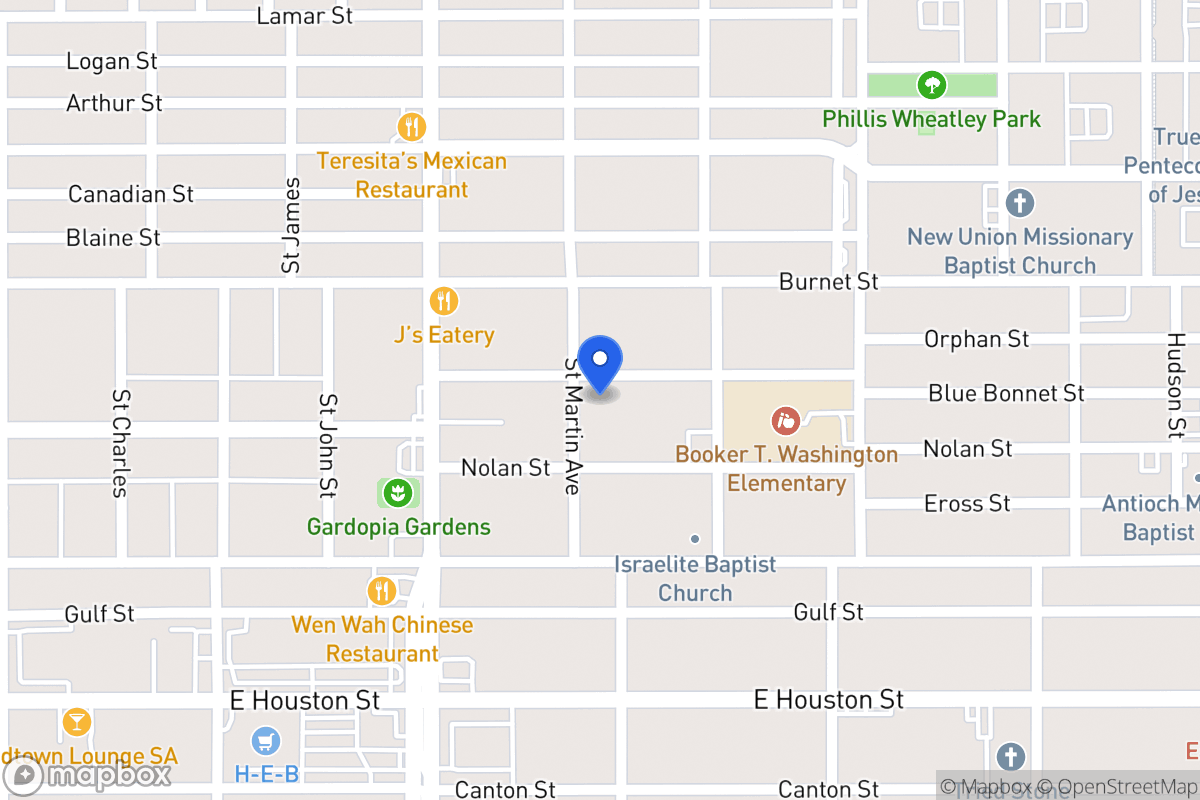 Map of 206  Blue Bonnet St