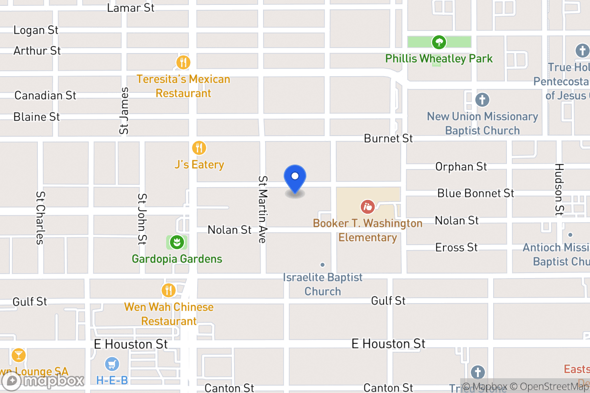 Map of 220  Blue Bonnet St
