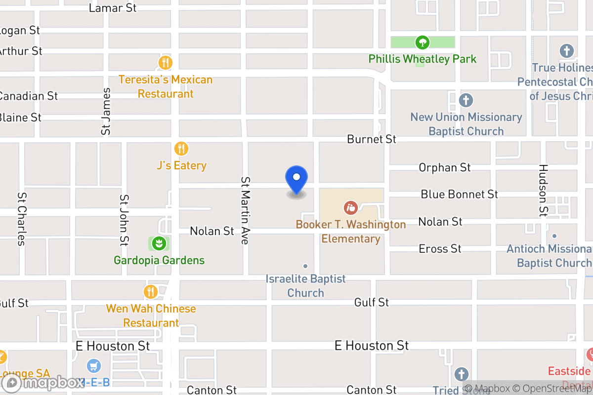 Map of 230  Blue Bonnet St