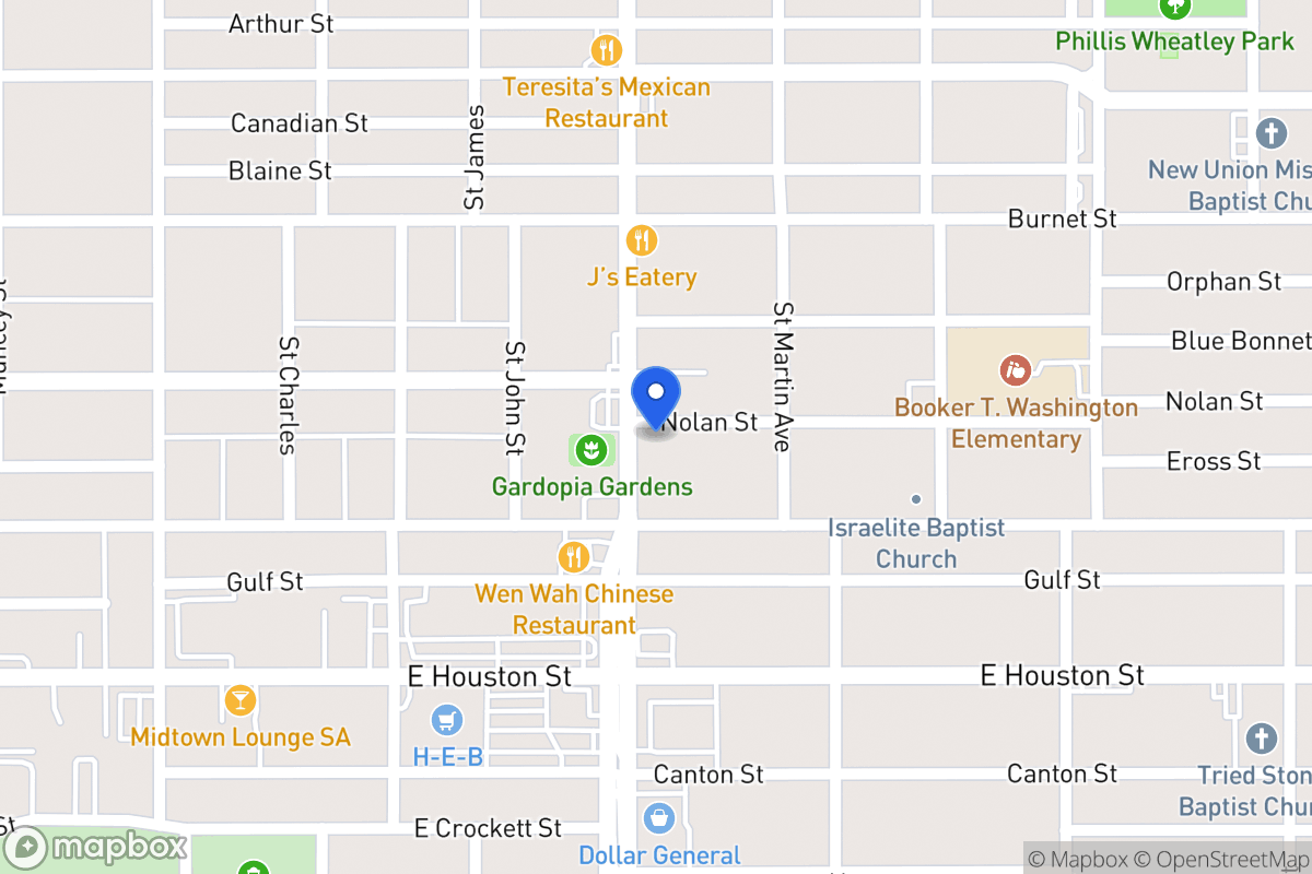 Map of 620 N New Braunfels Ave
