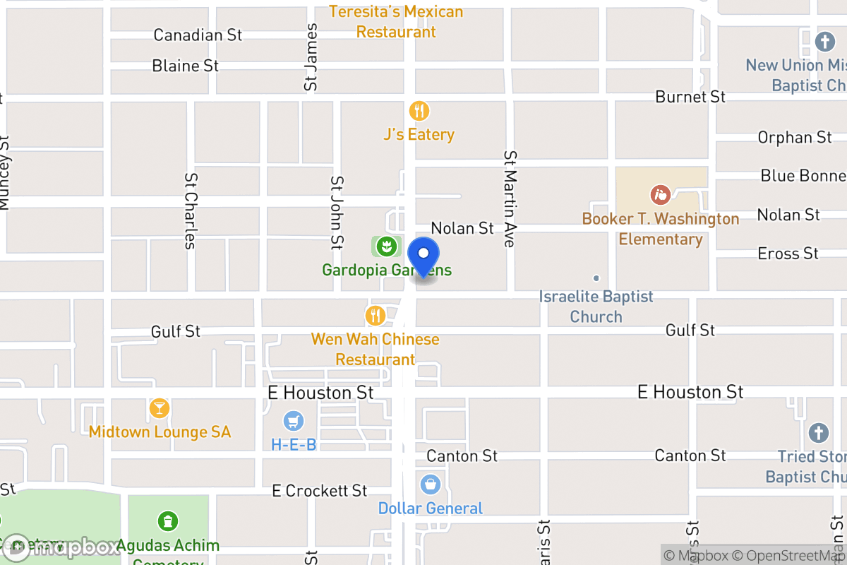 Map of 602 N New Braunfels Ave