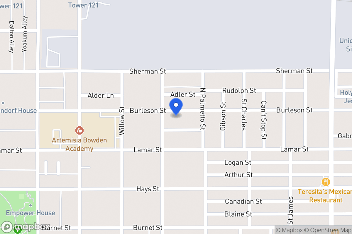 Map of 908  Burleson