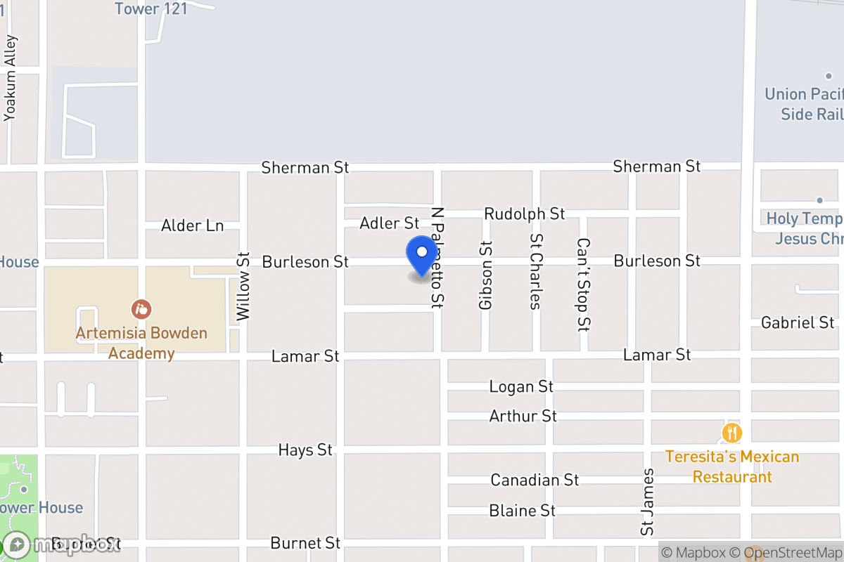 Map of 1019 N Palmetto Ave