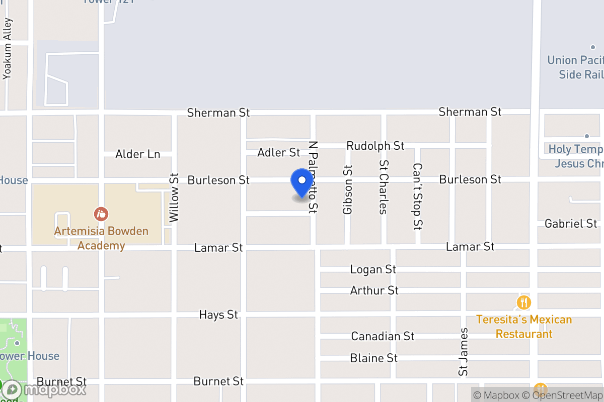 Map of 1017 N Palmetto Ave