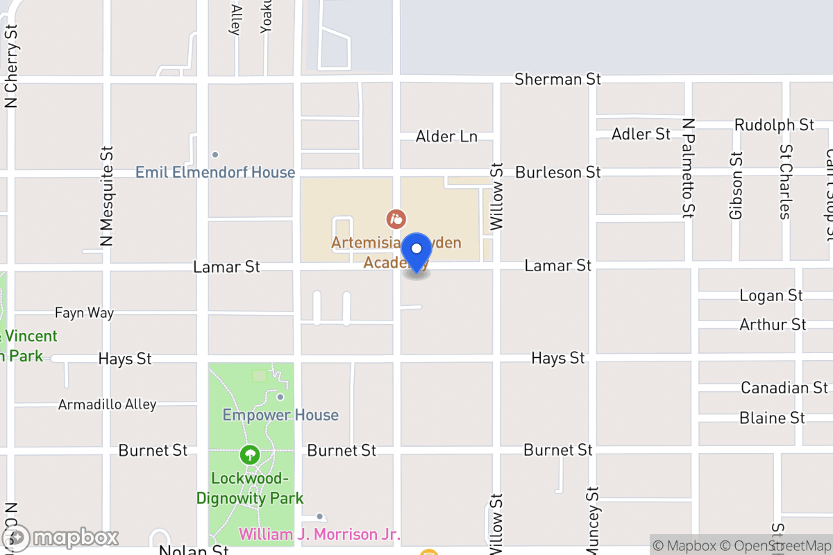Map of 932 N Pine St
