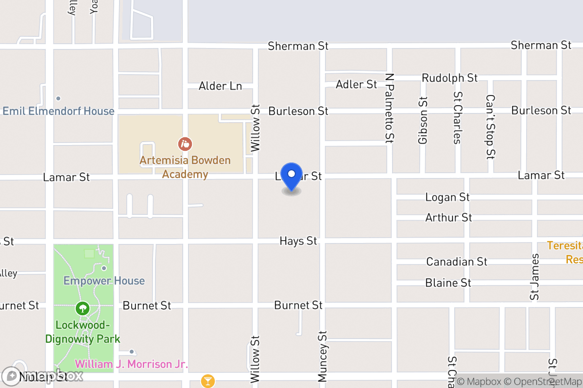 Map of 818  Lamar
