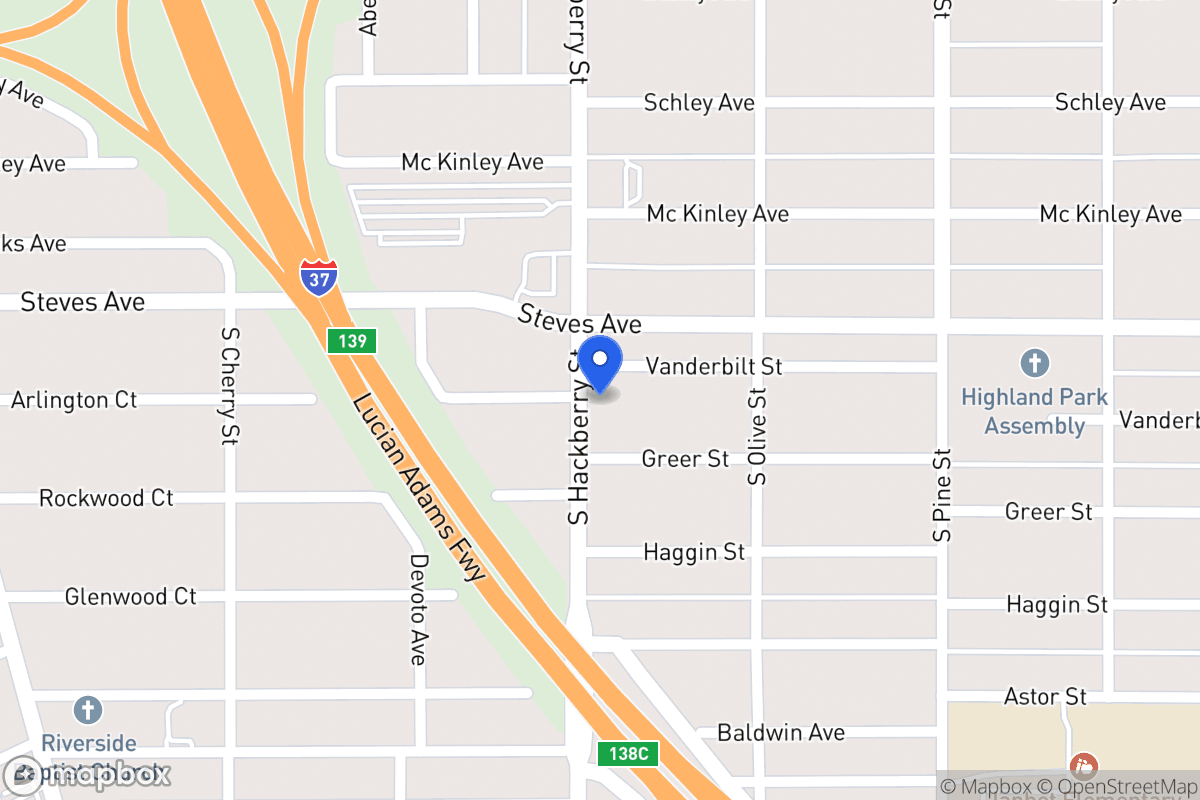 Map of 2618 S Hackberry
