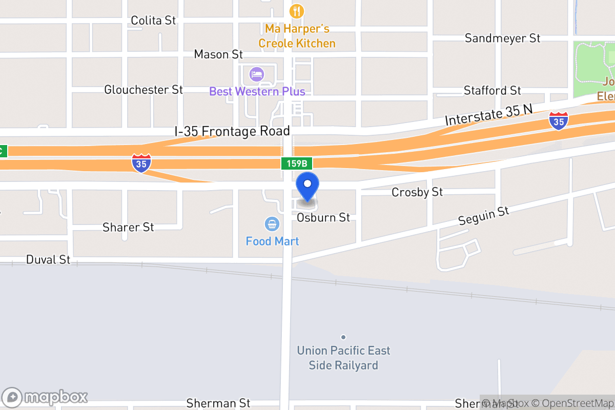 Map of 1526 N New Braunfels Ave