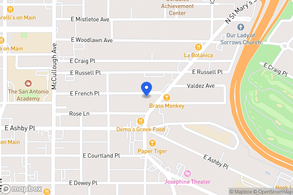 Map of 340 E French Pl