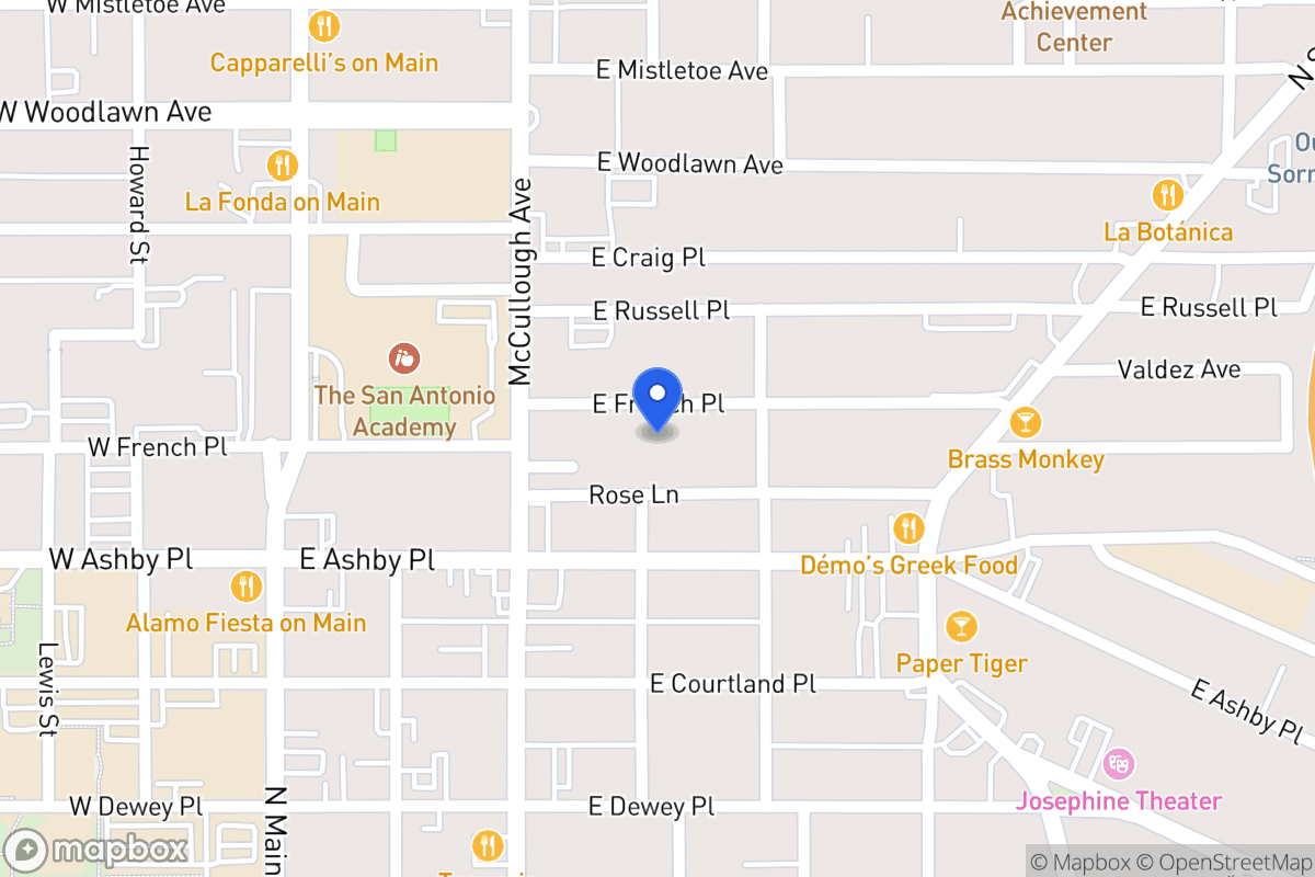 Map of 230 E French Pl