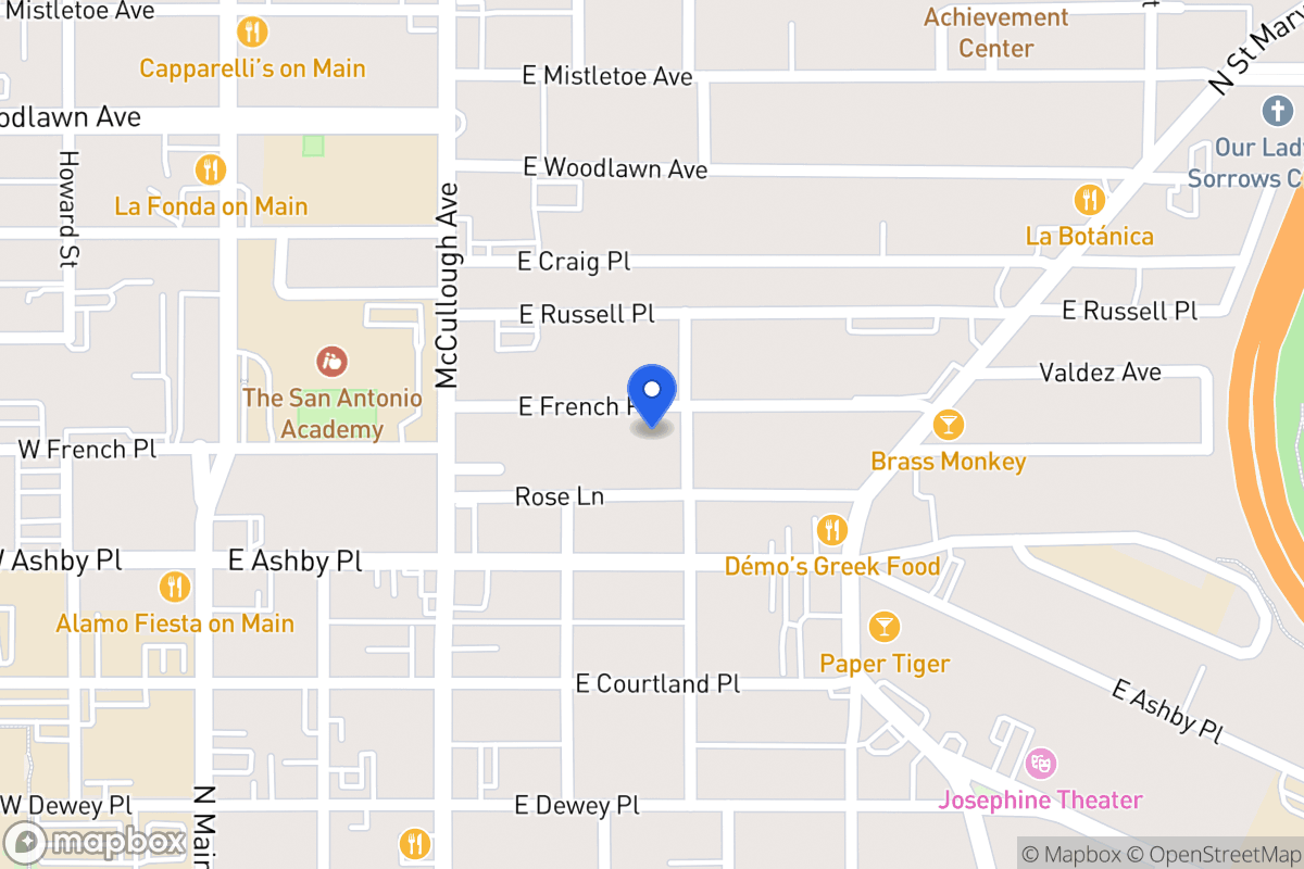 Map of 248 E French Pl