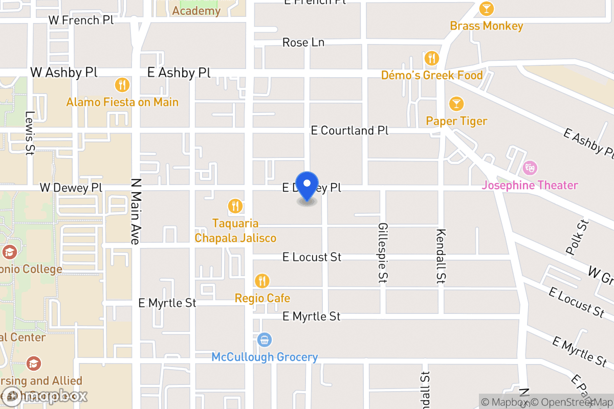 Map of 326 E Dewey Pl