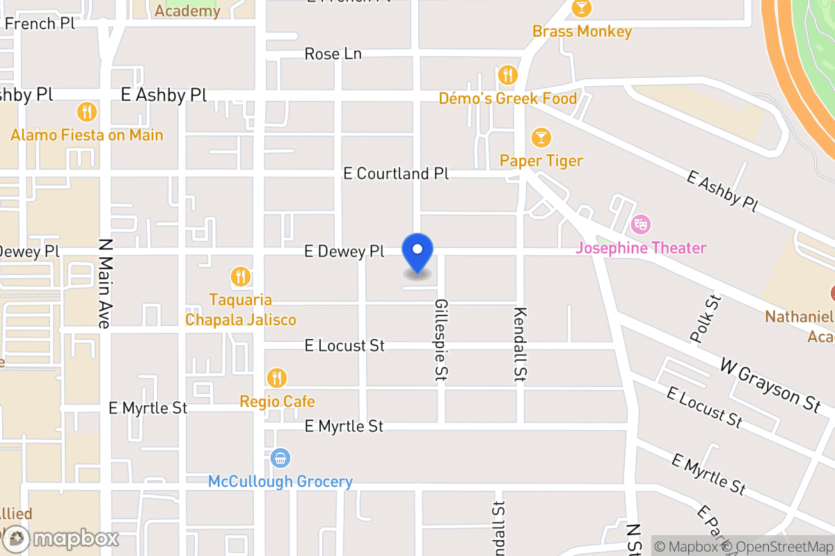 Map of 416 E Dewey Pl