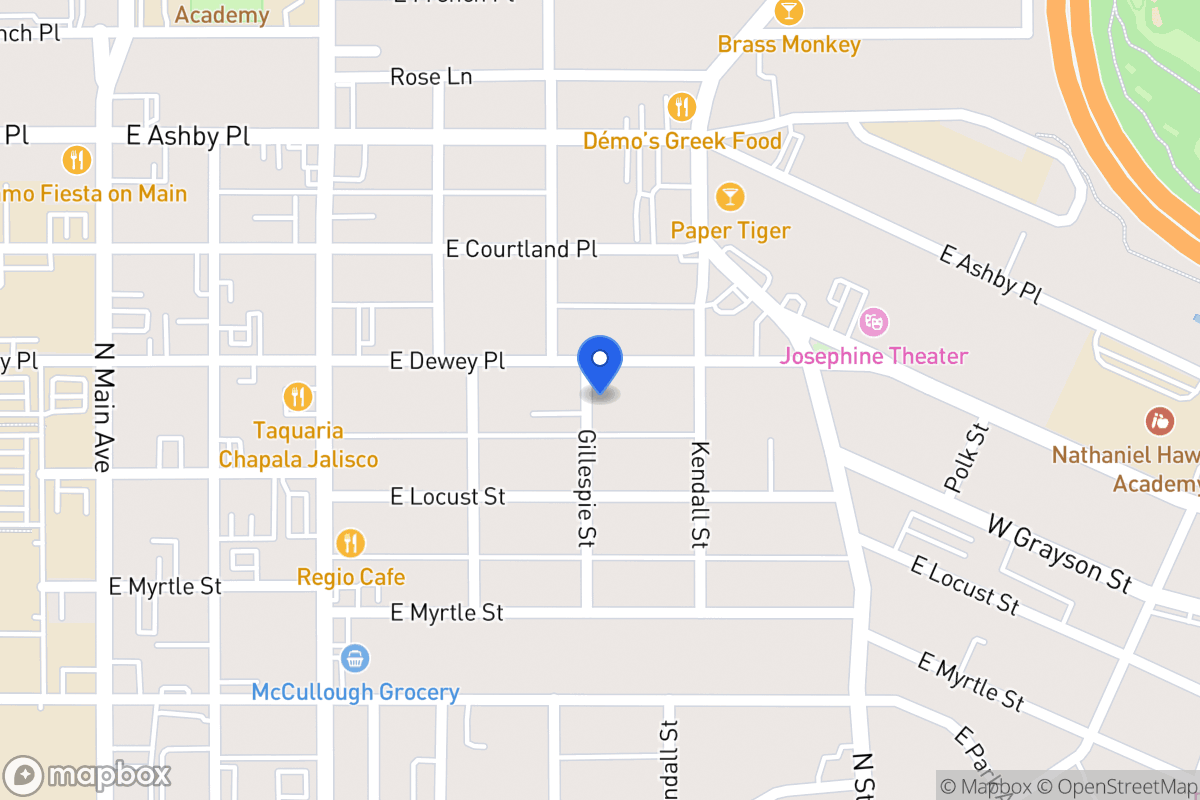 Map of 502 E Dewey Pl