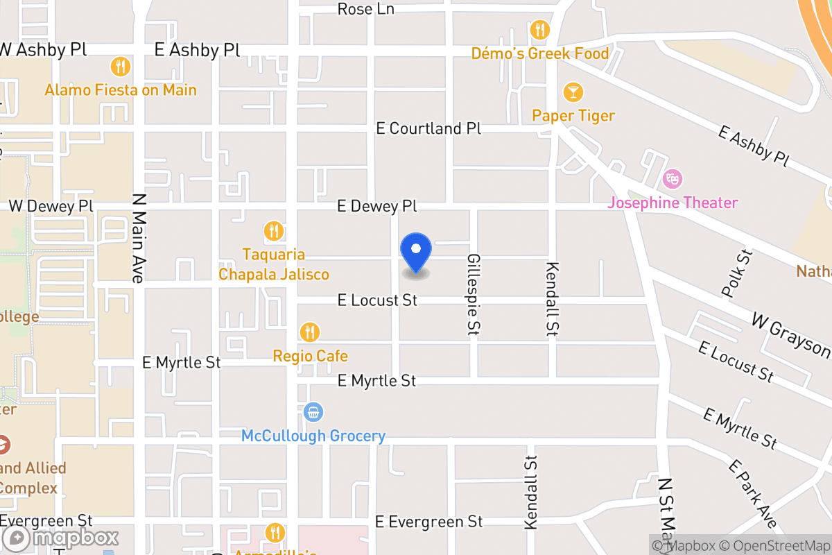 Map of 407 E Locust St
