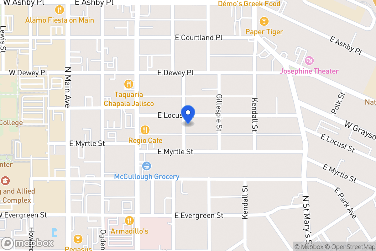 Map of 402 E Locust St