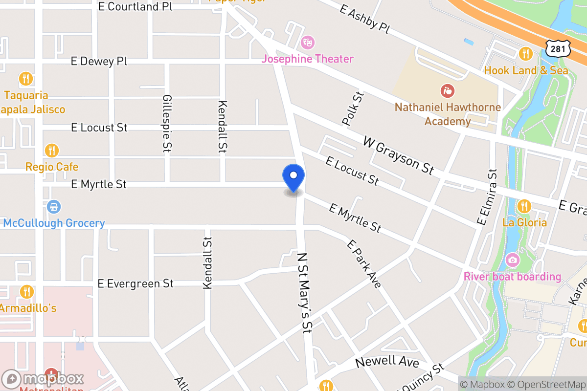 Map of 632 E Myrtle St