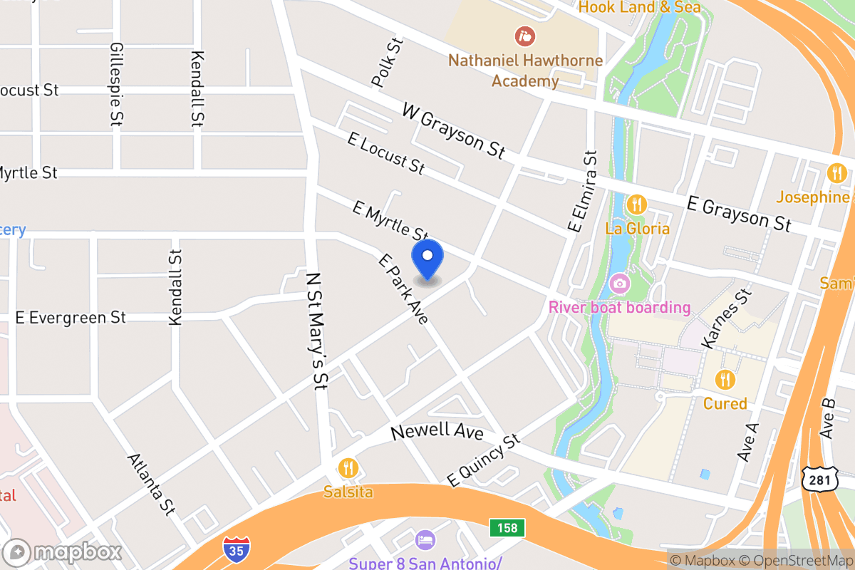 Map of 1111 E Euclid Ave
