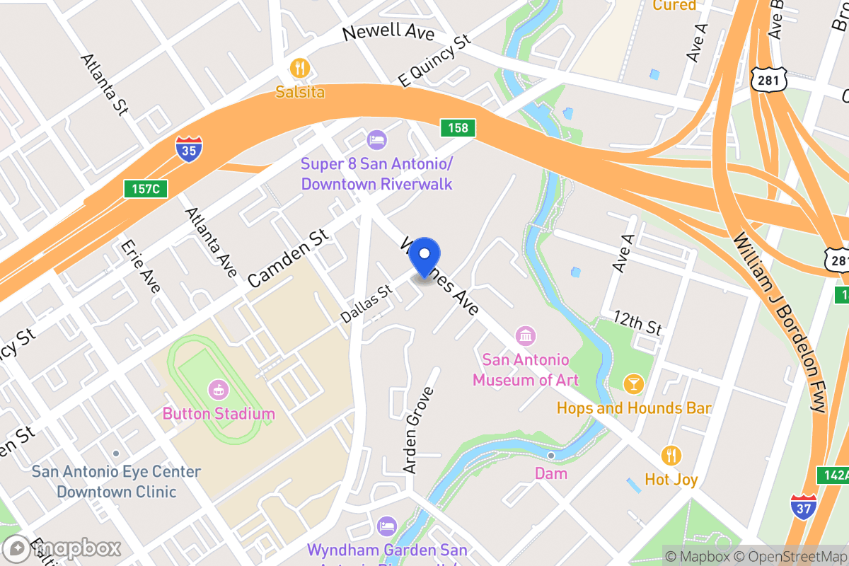 Map of 321 W Jones Ave