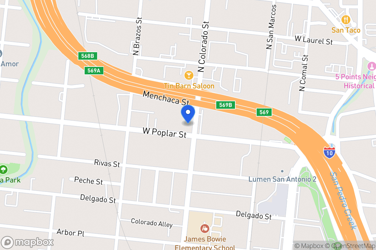Map of 1405 W Poplar St
