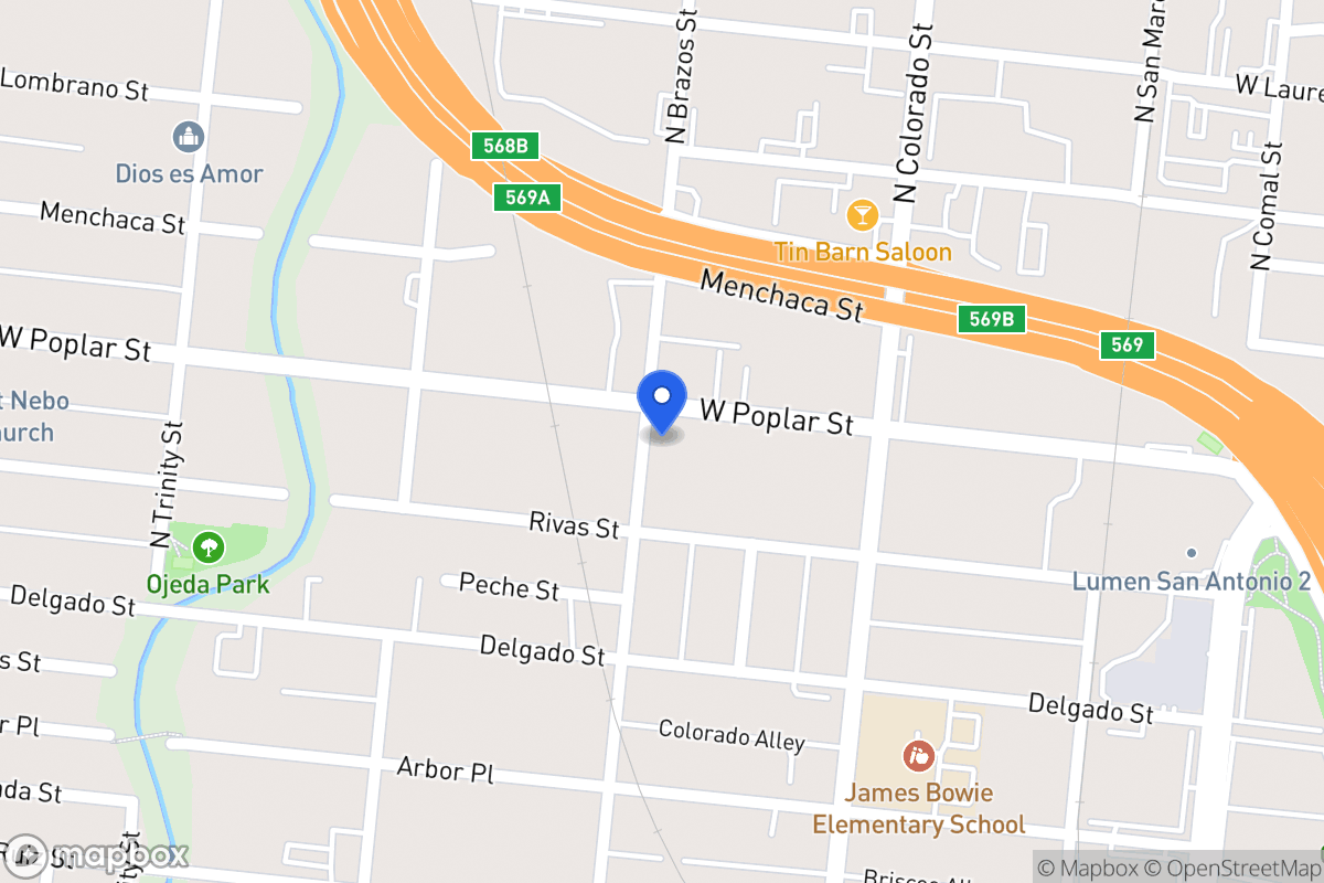 Map of 1450 W Poplar St
