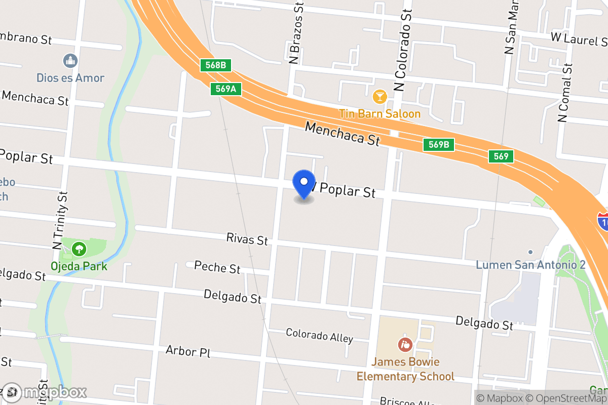 Map of 1438 W Poplar St
