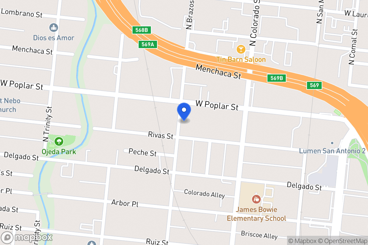 Map of 1210 N Brazos St