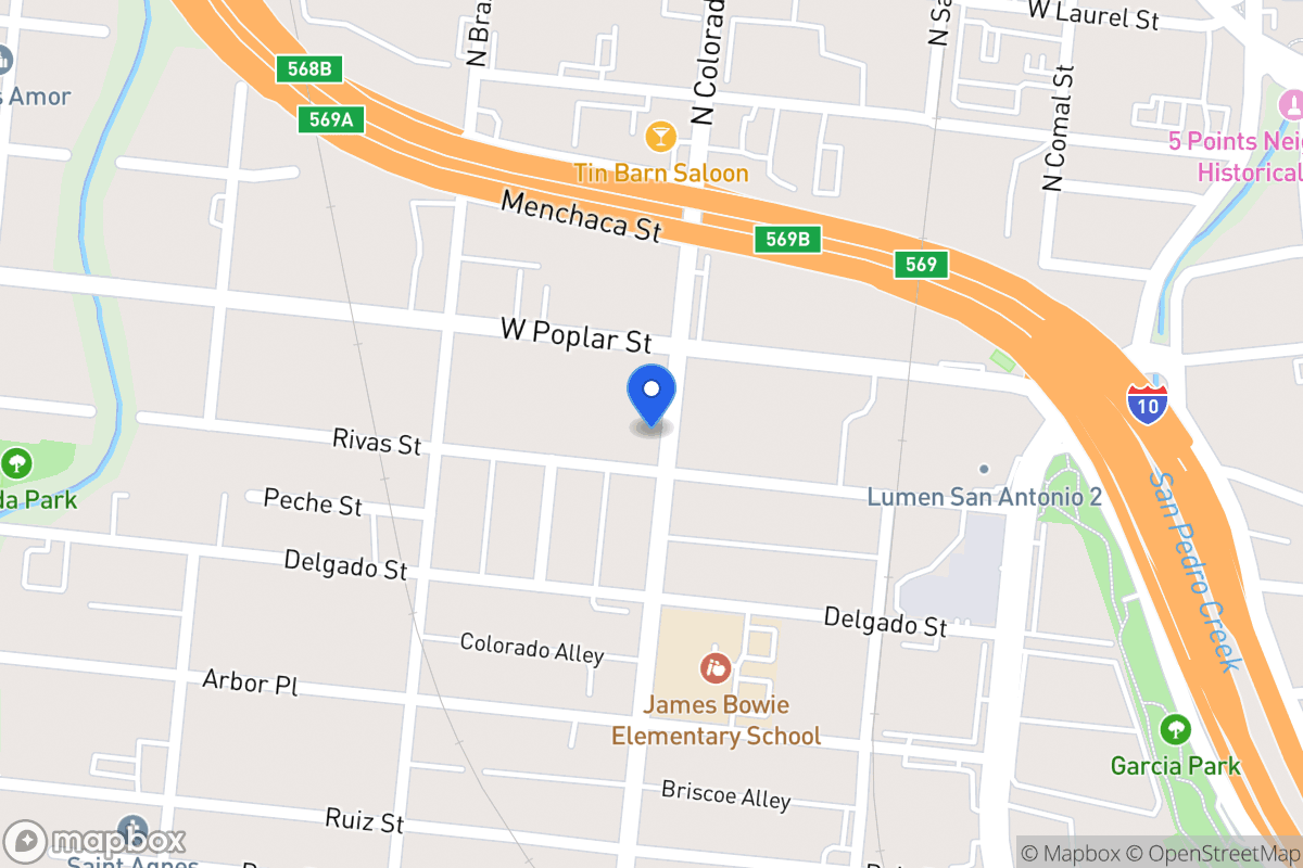 Map of 1203 N Colorado St