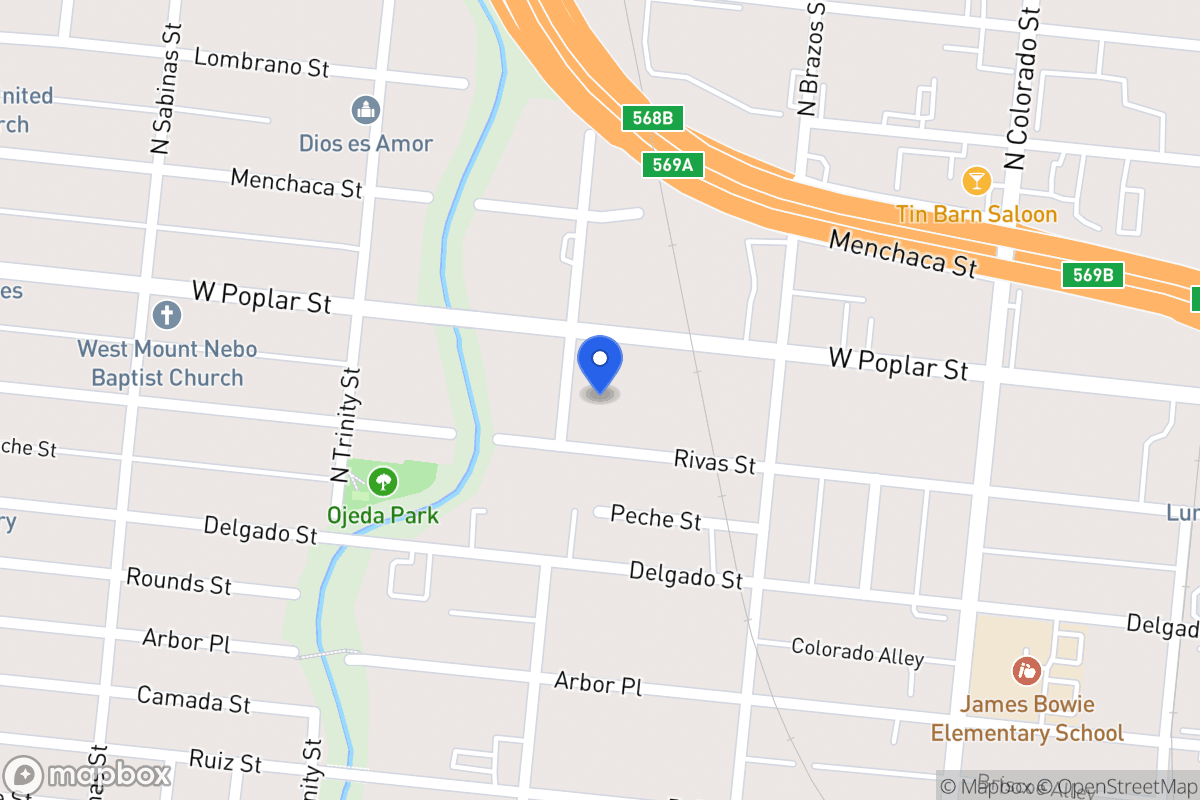 Map of 1550 W Poplar St