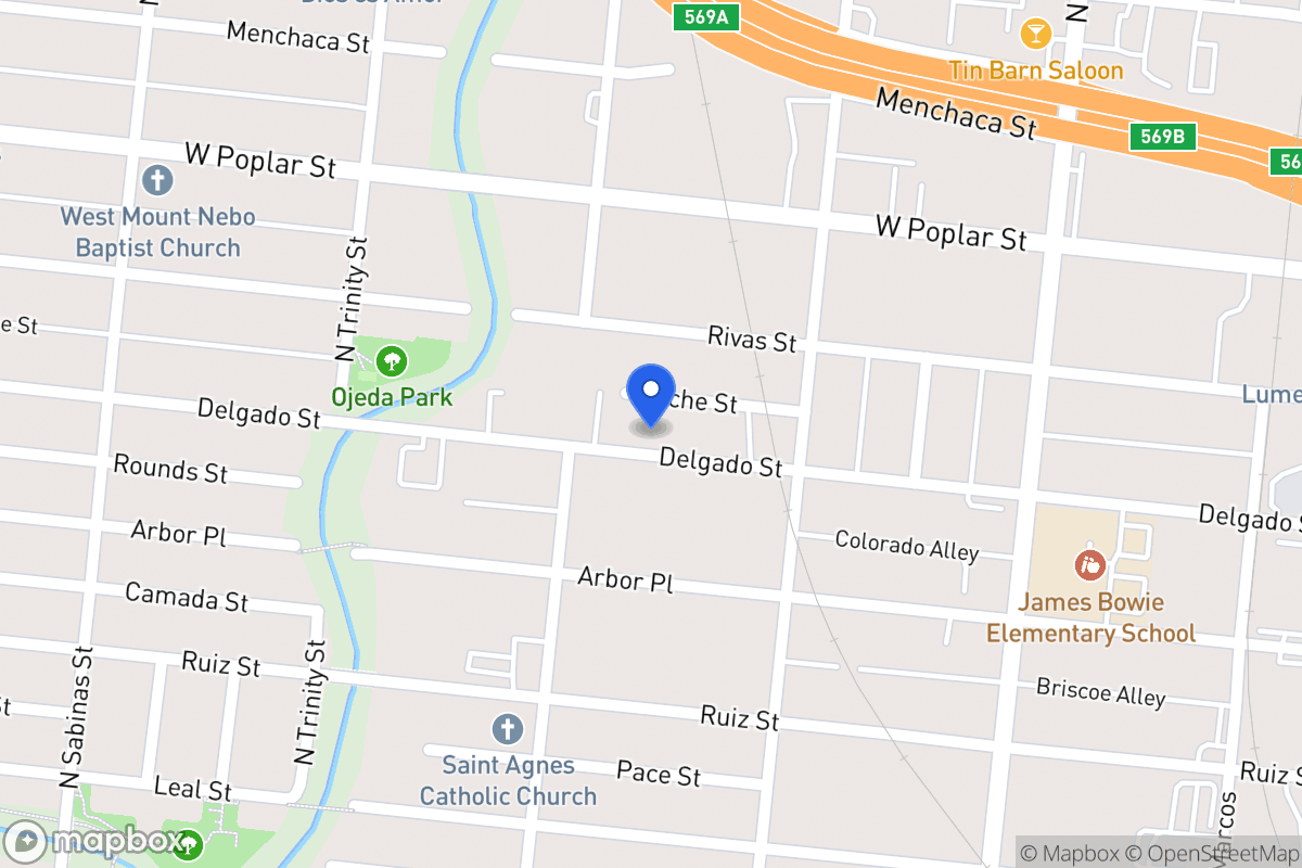 Map of 635  Delgado St