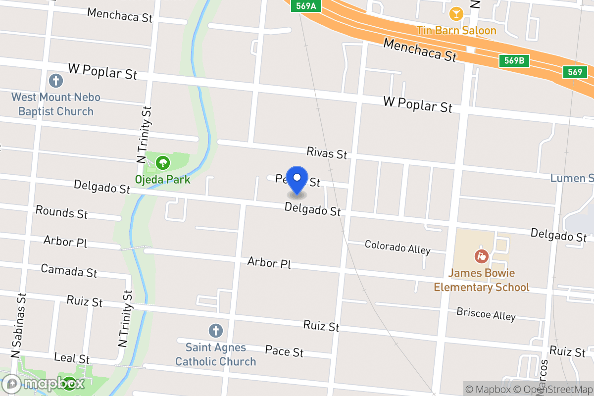Map of 625  Delgado St