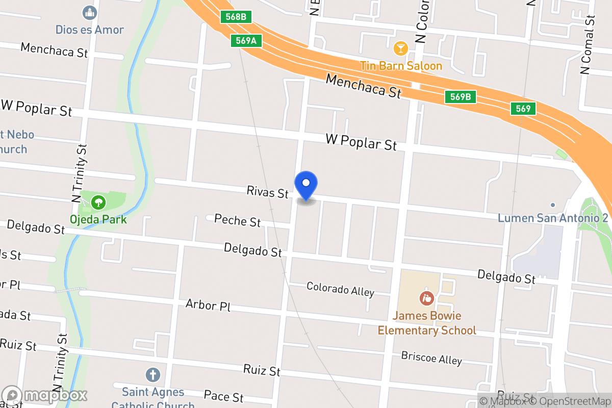 Map of 1126 N Brazos St