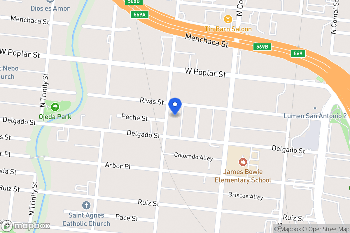Map of 1110 N Brazos St