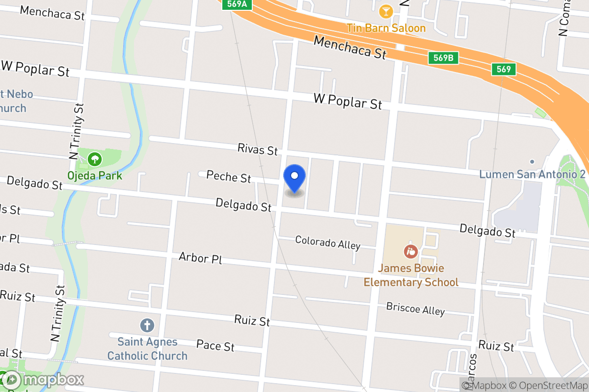 Map of 1104 N Brazos St