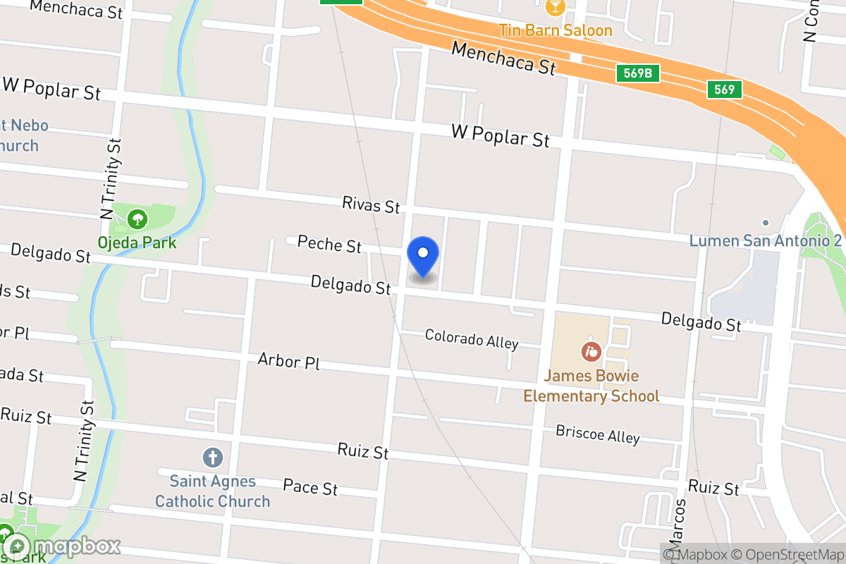 Map of 1102 N Brazos St