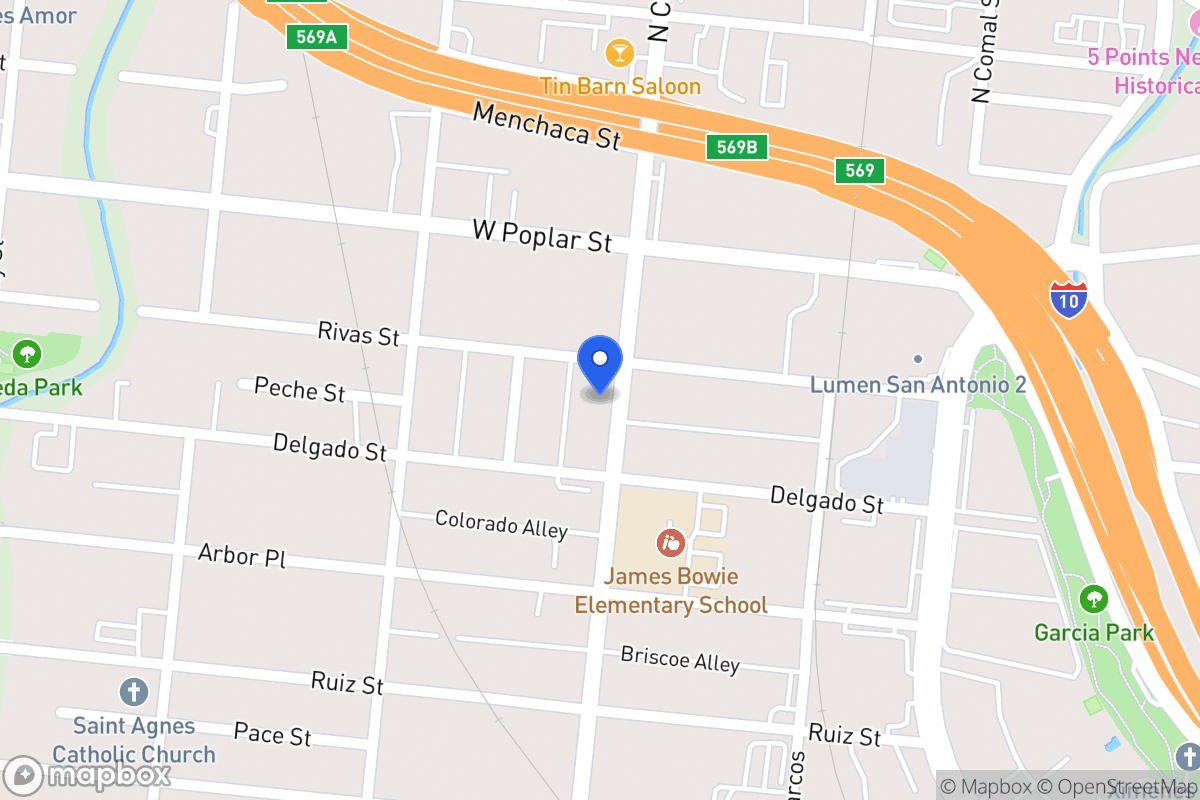 Map of 1117 N Colorado St