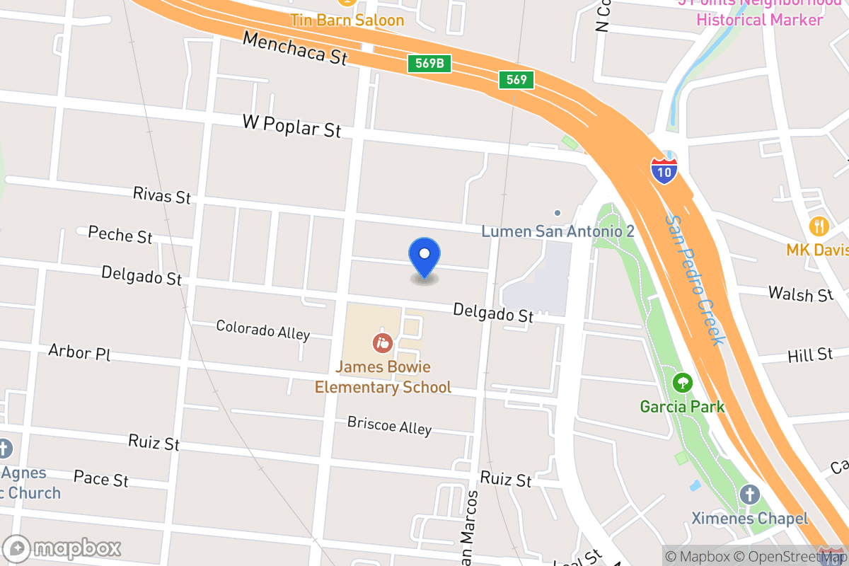 Map of 423  Delgado St