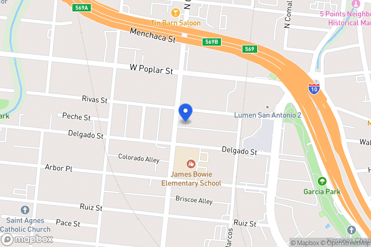 Map of 1116 N Colorado St