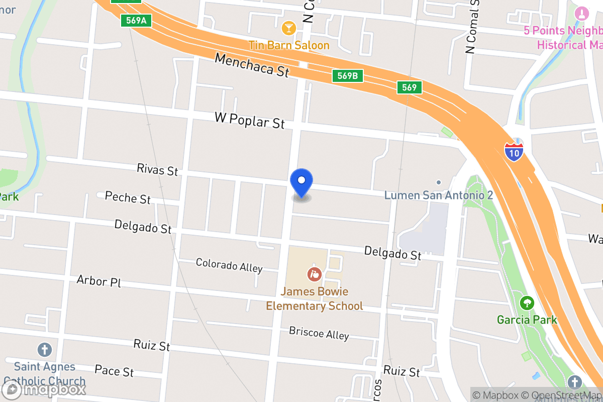 Map of 1118 N Colorado St