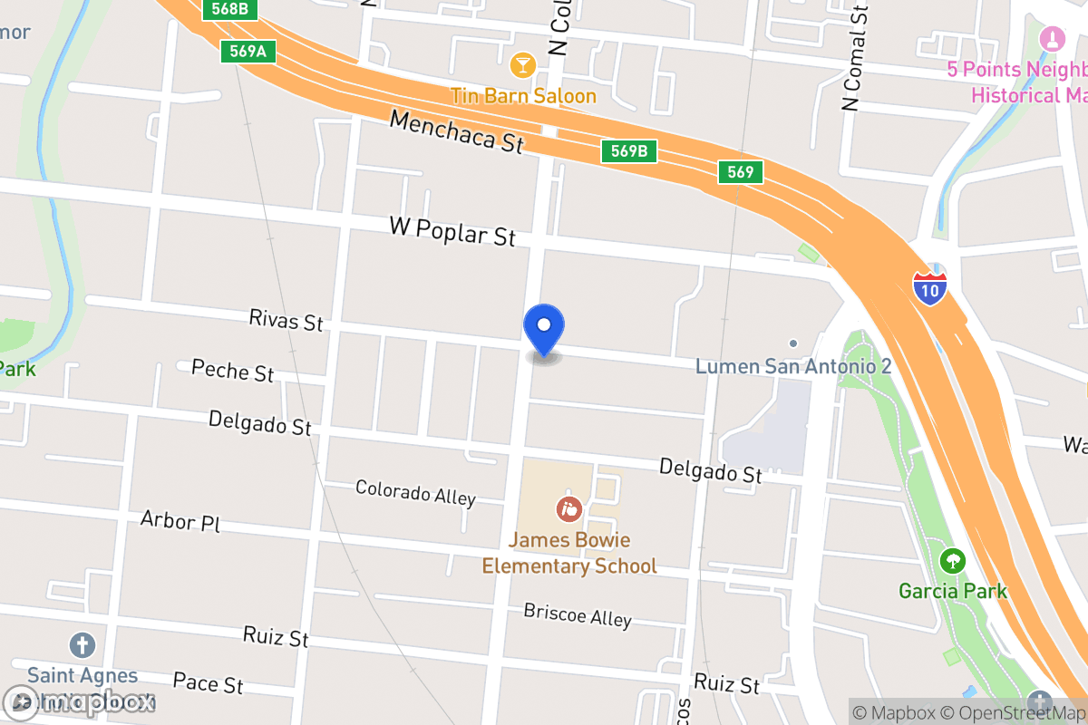 Map of 1120 N Colorado St