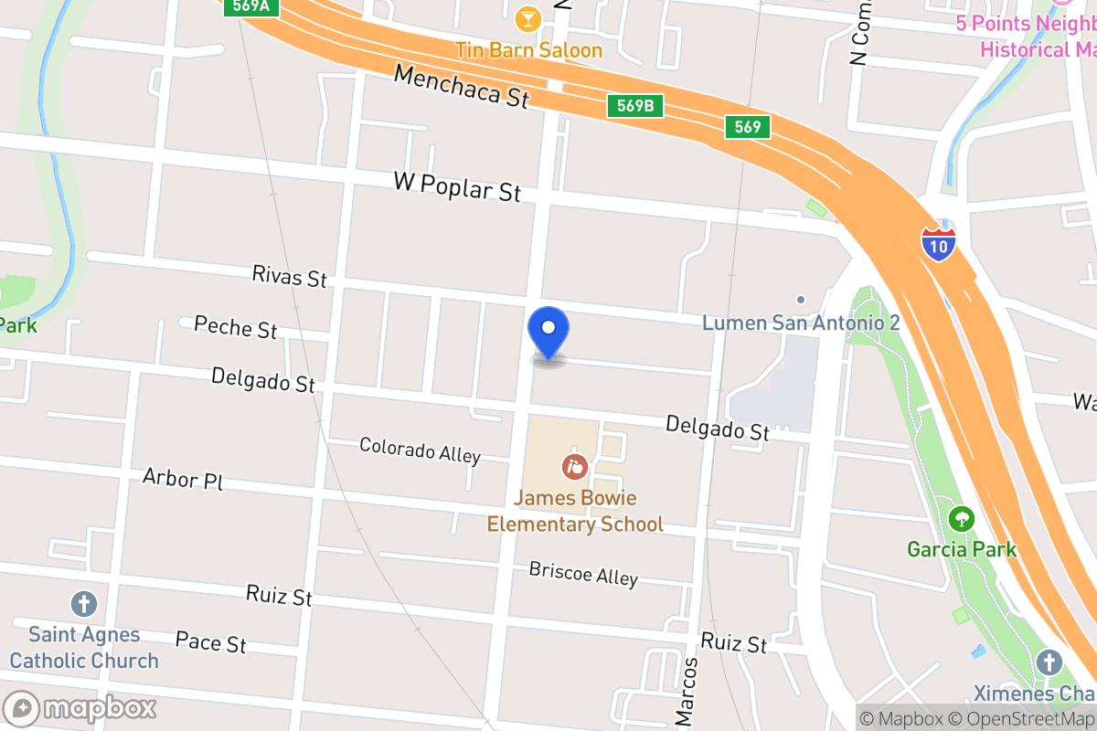Map of 1110 N Colorado St