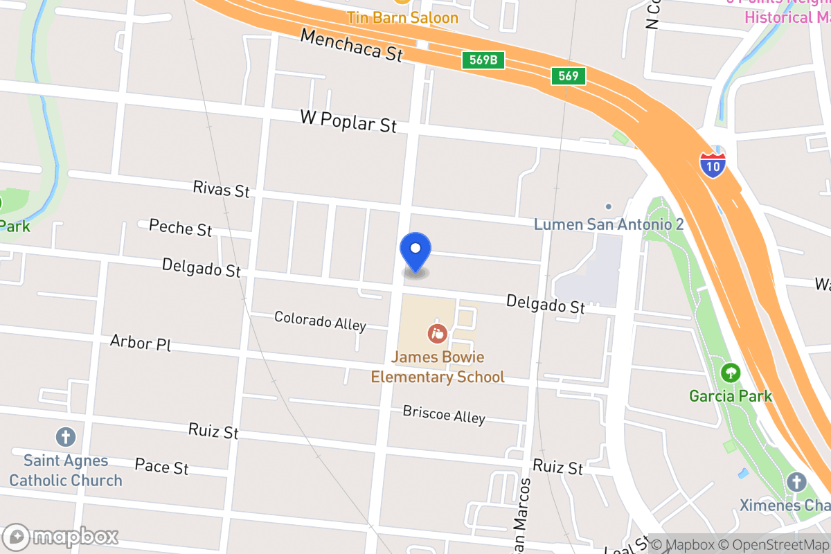 Map of 1102 N Colorado St