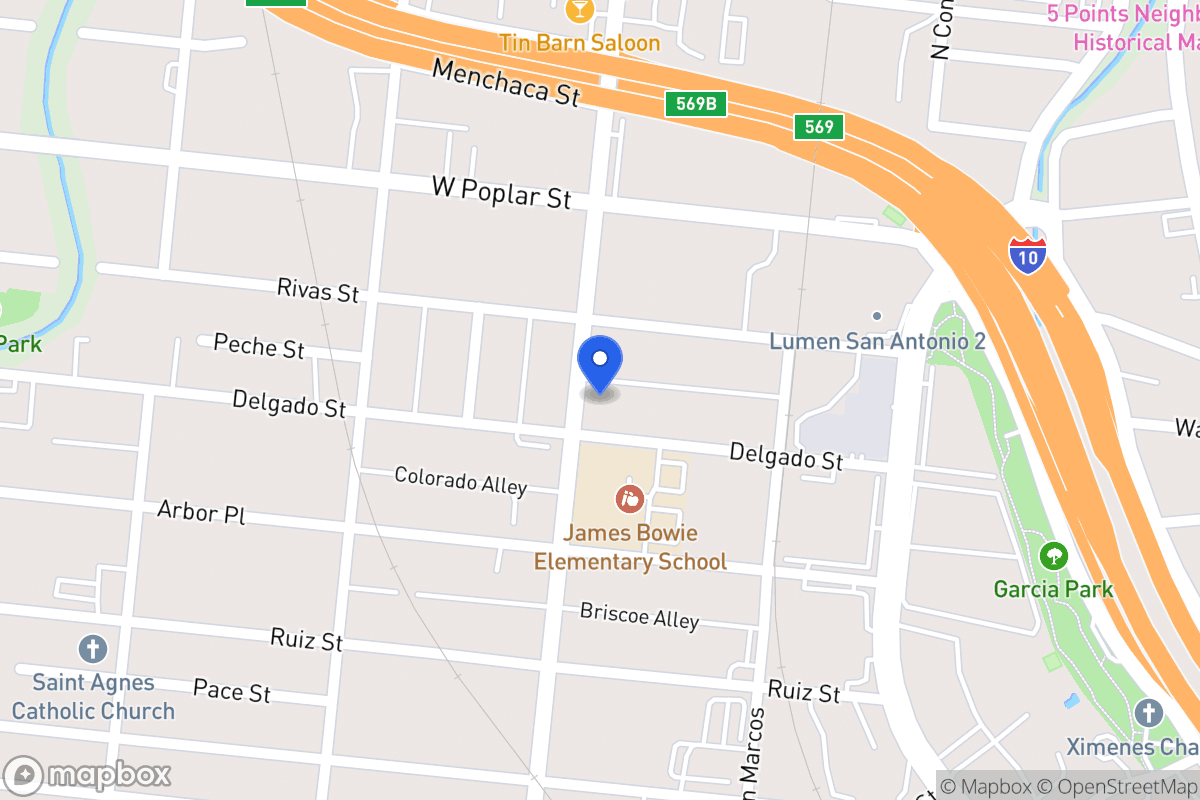Map of 1108 N Colorado St
