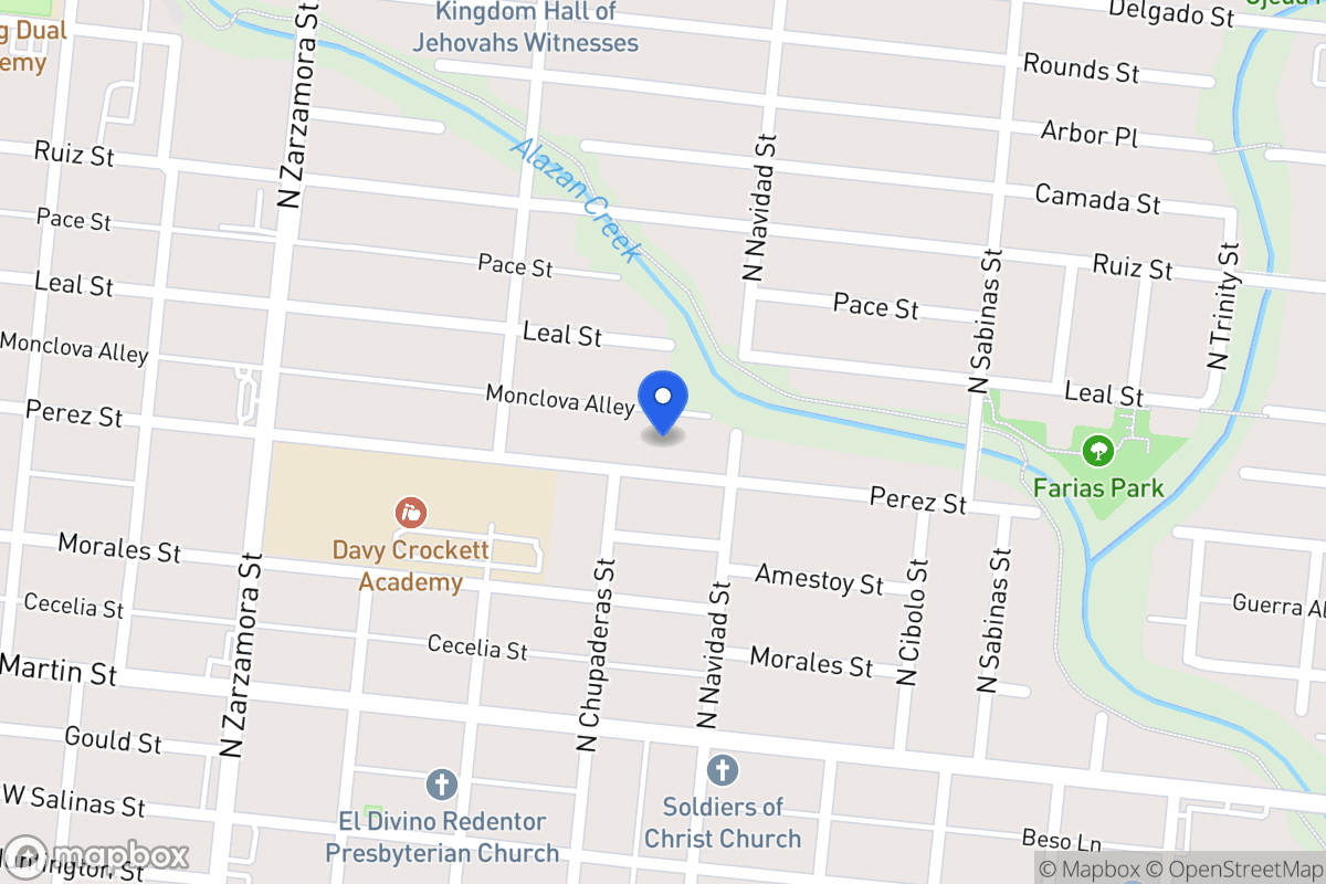 Map of 1717  Perez St