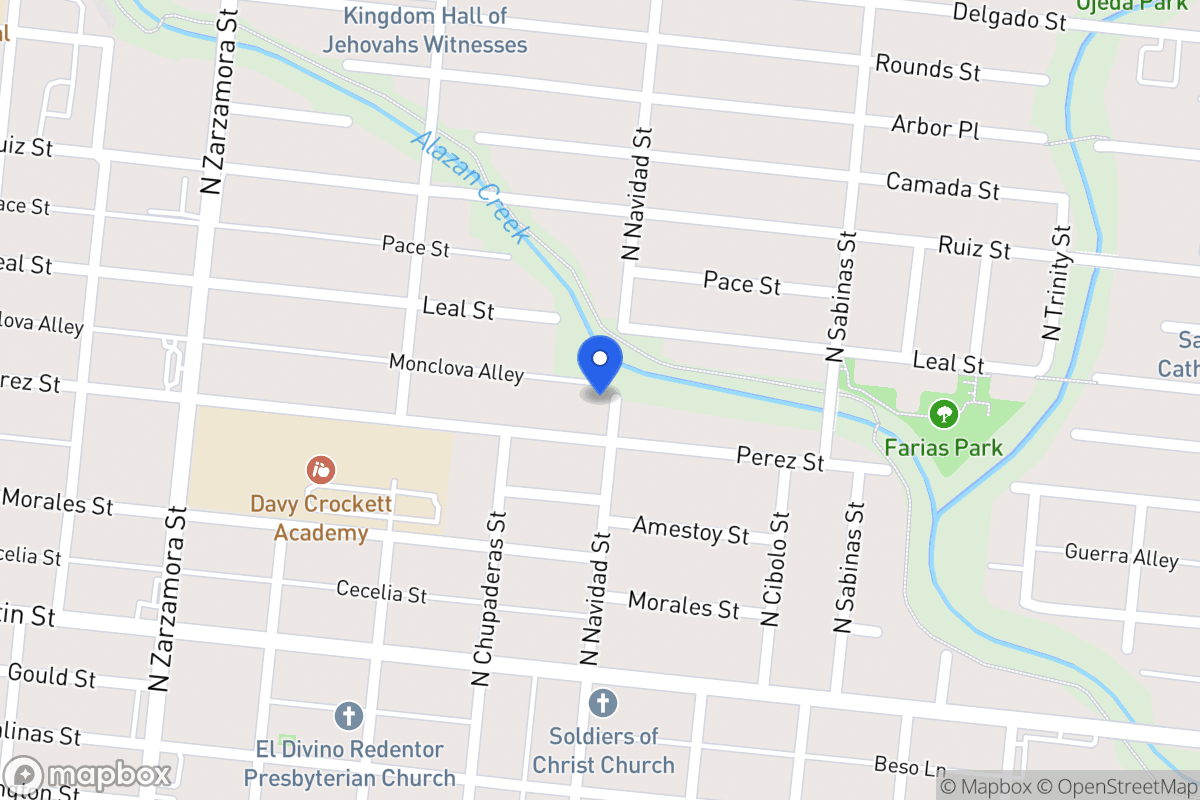 Map of 713 N Navidad St