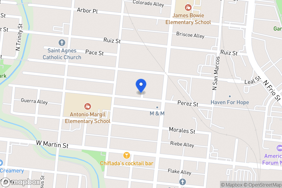 Map of 823  Perez St