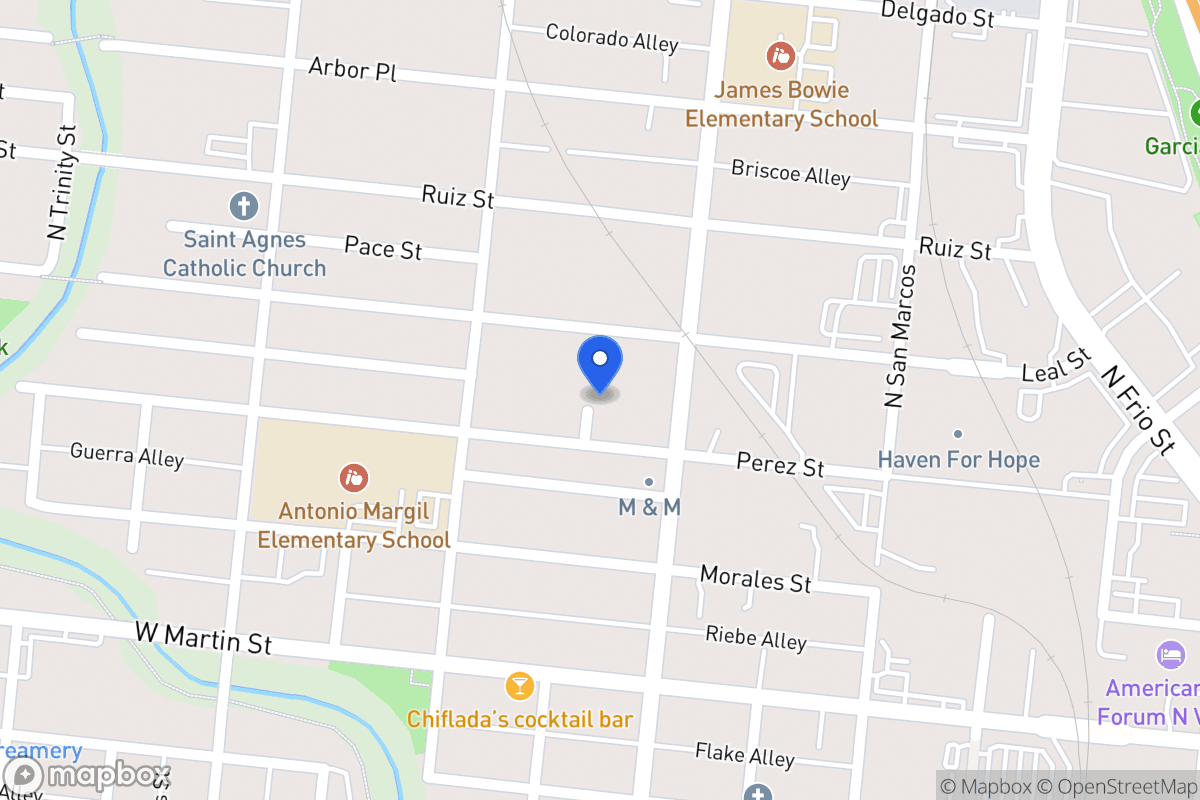 Map of 821  Perez St
