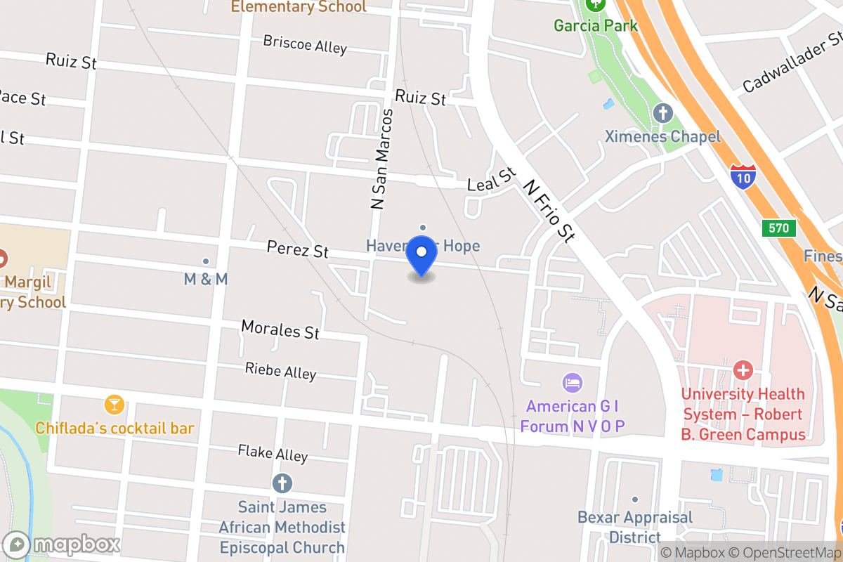 Map of 600  Leal St